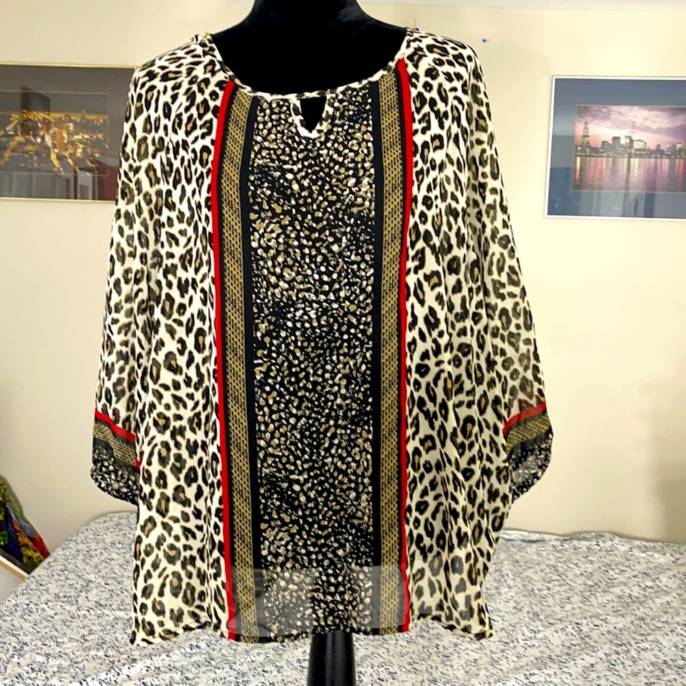 Cheetah Print Blouse